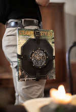 Laden Sie das Bild in den Galerie-Viewer, Portalibros de cuero steampunk