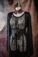 Cargar imagen en el visor de la galería, Corset de cuero vampirecore