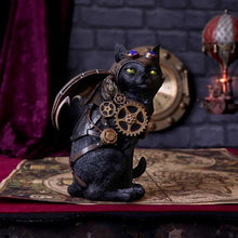Cargar imagen en el visor de la galería, Figura gato steampunk con alas