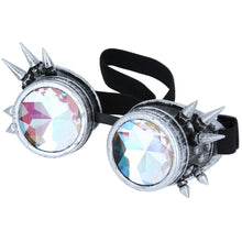 Load image into Gallery viewer, Cyberpunk dieselpunk steampunk goggles with diamond crystal