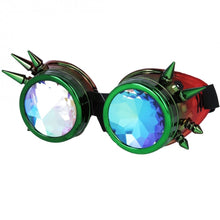Load image into Gallery viewer, Cyberpunk dieselpunk steampunk goggles with diamond crystal
