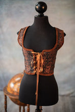 Cargar imagen en el visor de la galería, Corpiño steampunk damasquinado