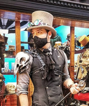 Load image into Gallery viewer, Cyberpunk dieselpunk steampunk goggles with diamond crystal