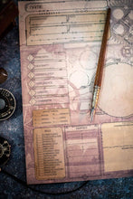 Load image into Gallery viewer, Blog de hojas de personaje para juegos de rol
