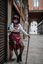 Load image into Gallery viewer, Steampunk leather barrel bag