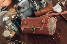 Load image into Gallery viewer, Steampunk leather barrel bag
