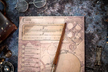 Load image into Gallery viewer, Blog de hojas de personaje para juegos de rol