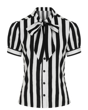 Load image into Gallery viewer, Blusa a rayas estilo Beetlejuice