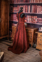 Cargar imagen en el visor de la galería, Falda victoriana terciopelo rojo
