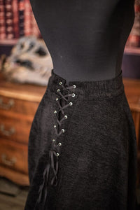 Falda victoriana terciopelo negro