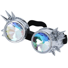 Load image into Gallery viewer, Cyberpunk dieselpunk steampunk goggles with diamond crystal
