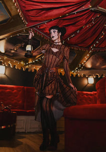 Vestido a rayas de circo