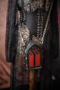 Corset de cuero vampirecore