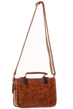 Load image into Gallery viewer, Vintage brown vegan leather bag