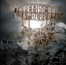 Load image into Gallery viewer, Montable de madera Dirigible Steampunk