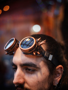 Cyberpunk Brille Bronze