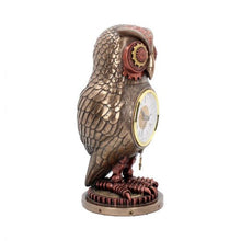 Laden Sie das Bild in den Galerie-Viewer, Reloj de mesa búho steampunk