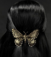 Load image into Gallery viewer, Mechanical Steampunk Moth Hair Clip