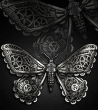 Cargar imagen en el visor de la galería, Pasador para pelo Mechanical Steampunk Moth