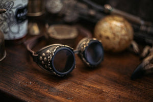 Steampunk viktorianische schwarze Schutzbrille