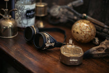 Laden Sie das Bild in den Galerie-Viewer, Steampunk viktorianische schwarze Schutzbrille