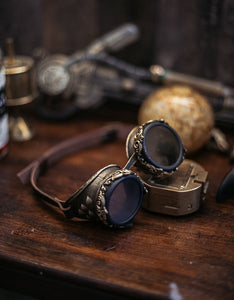 Steampunk Victorian Black Goggles