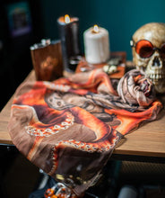 Load image into Gallery viewer, Cthulhu Handcrafted Vegan Silk Scarf