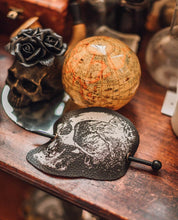 Load image into Gallery viewer, Vegan Leather Skull Hair Barrette