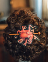 Load image into Gallery viewer, Vegan Leather Octopus Hair Barrette