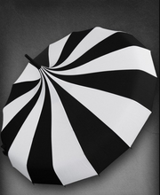 Cargar imagen en el visor de la galería, Paraguas Sombrilla Victoriano en negro o blanco y negro