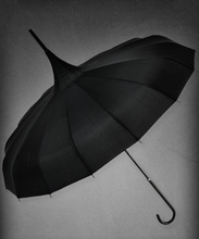 Cargar imagen en el visor de la galería, Paraguas Sombrilla Victoriano en negro o blanco y negro