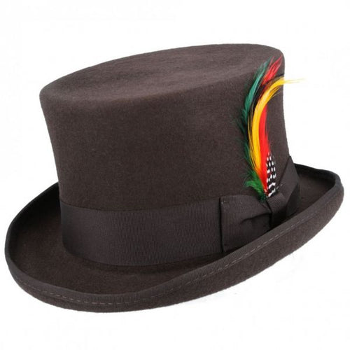 Vintage steampunk gothic victorian elegant brown top hat