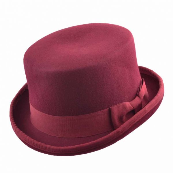 Sombrero de copa rojo elegante steampunk gótico victoriano vintage