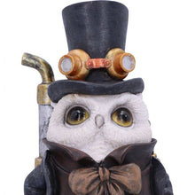 Cargar imagen en el visor de la galería, Figura búho steampunk con mochila de vapor